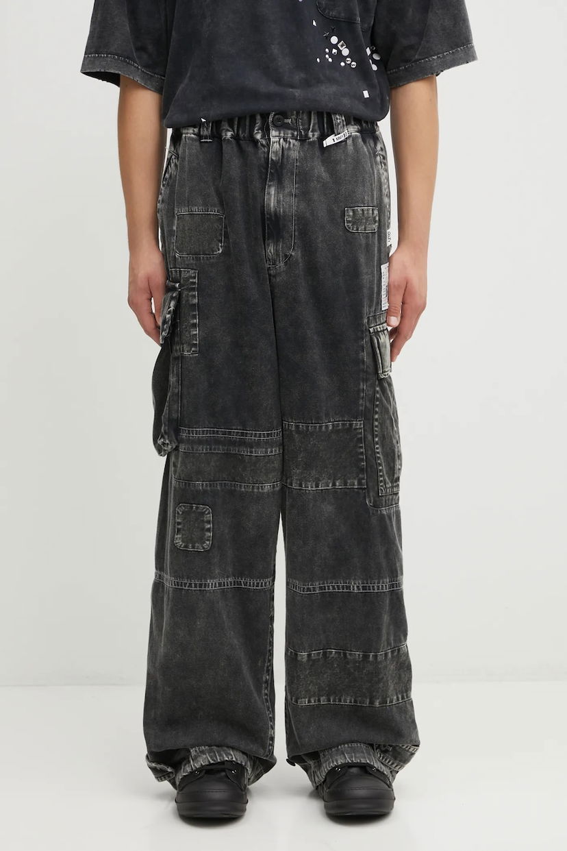Штани карго Maison MIHARA YASUHIRO Maison MIHARA YASUHIRO REPAIR Patchwork Cargo Pants чорний | J15PT173