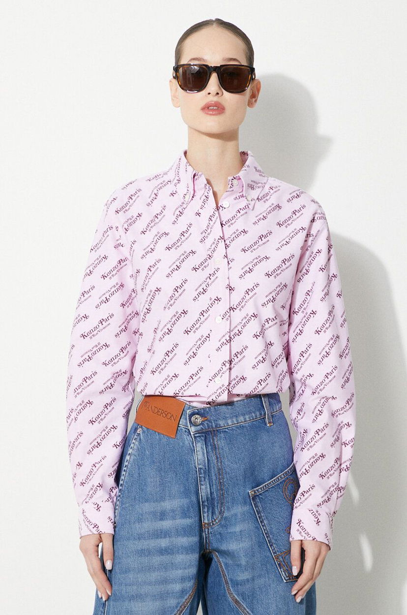 Сорочка KENZO Kenzo Printed Slim Fit Shirt Рожевий | FE52CH0879D2.30
