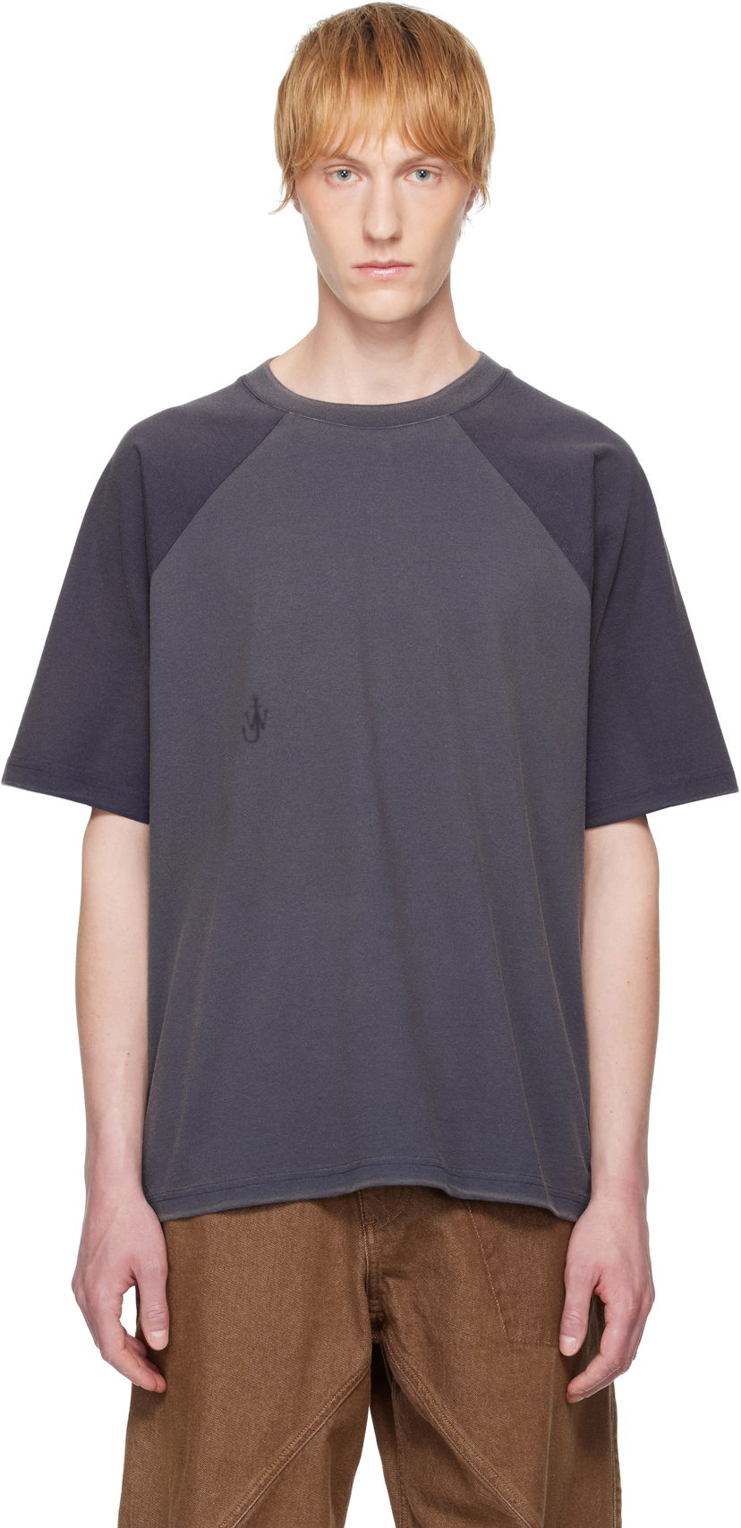Футболка JW Anderson JW Anderson Garment Dye Oversized T-Shirt Сірий | JT0289-PG1800