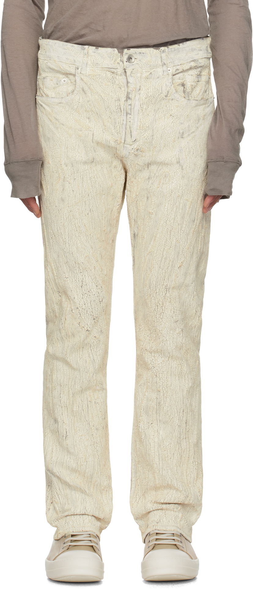 Джинси Rick Owens Rick Owens Hollywood Headon Utility Jeans білий | RR01E5308 SMMC