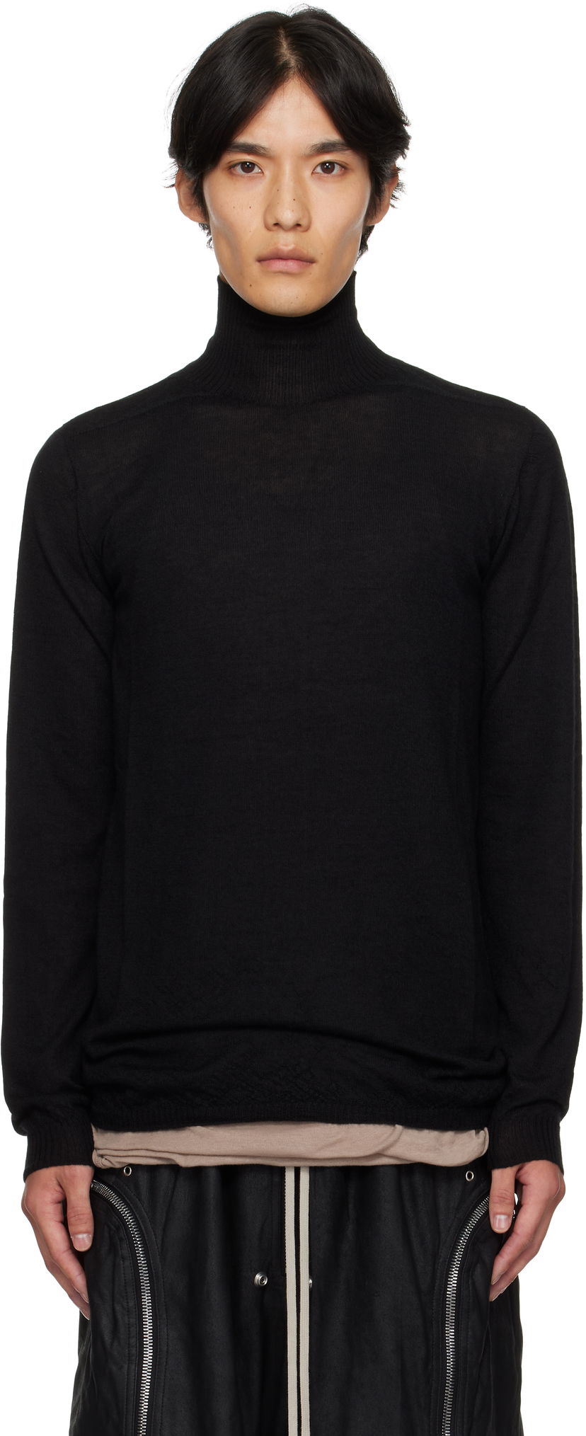 Cветр Rick Owens Rick Owens Concordians Level Turtleneck Sweater чорний | RU02E1624 WS