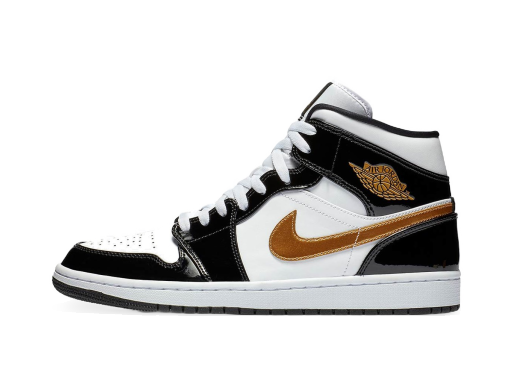 Кросівки та взуття Jordan Air Jordan 1 Mid Patent "Black Gold" Різнокольоровий | 852542-007