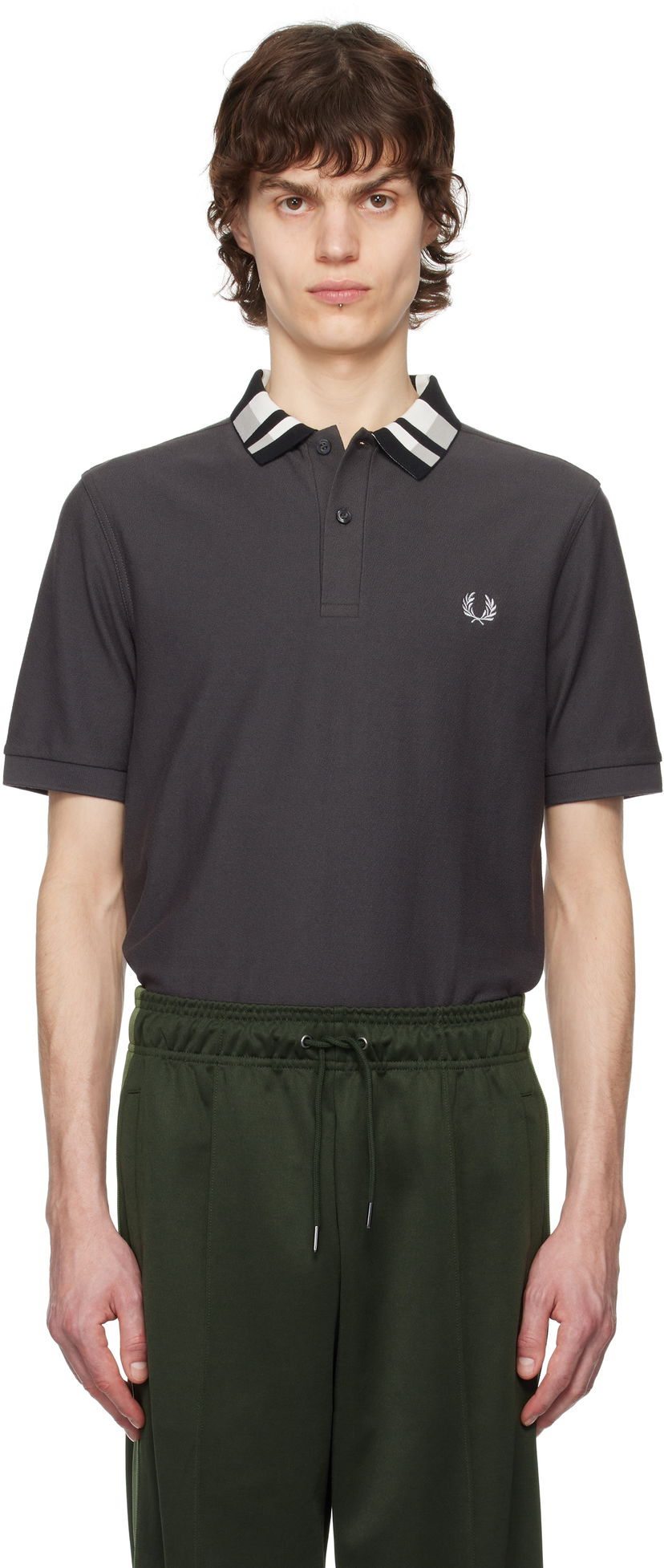 Сорочка поло Fred Perry Fred Perry Chequerboard Collar Polo Сірий | M8688