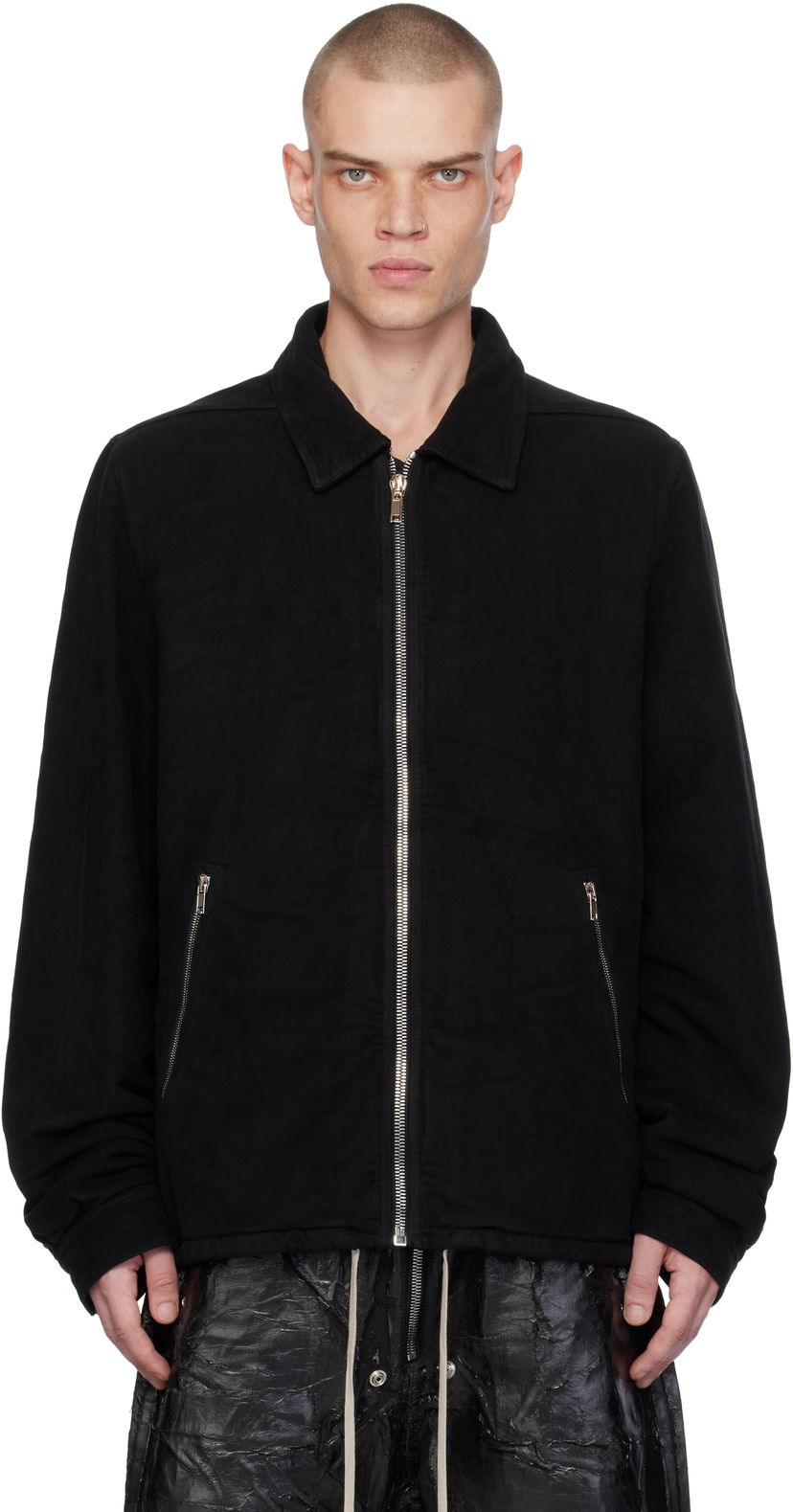 Куртка Rick Owens Zipfront Jacket чорний | DU02D2783 MO