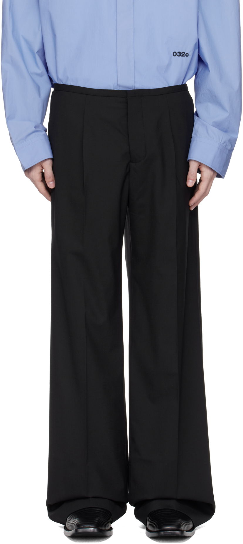 Штани 032C 032c 'Office Attire' Wide Leg Suit Trousers чорний | S25-MRW-0903-000