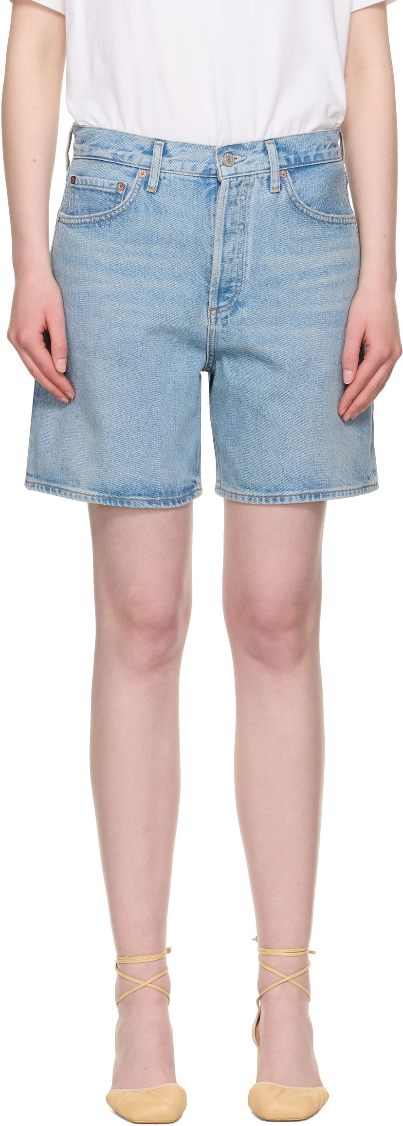 Шорти AGOLDE AGOLDE Dame Denim Shorts Синій | A221-1206