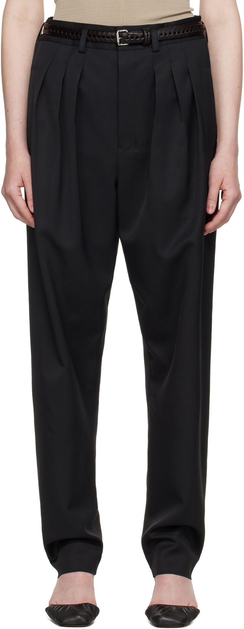Штани LEMAIRE Lemaire Pleated Tailored Trousers чорний | PA1178 LF1362