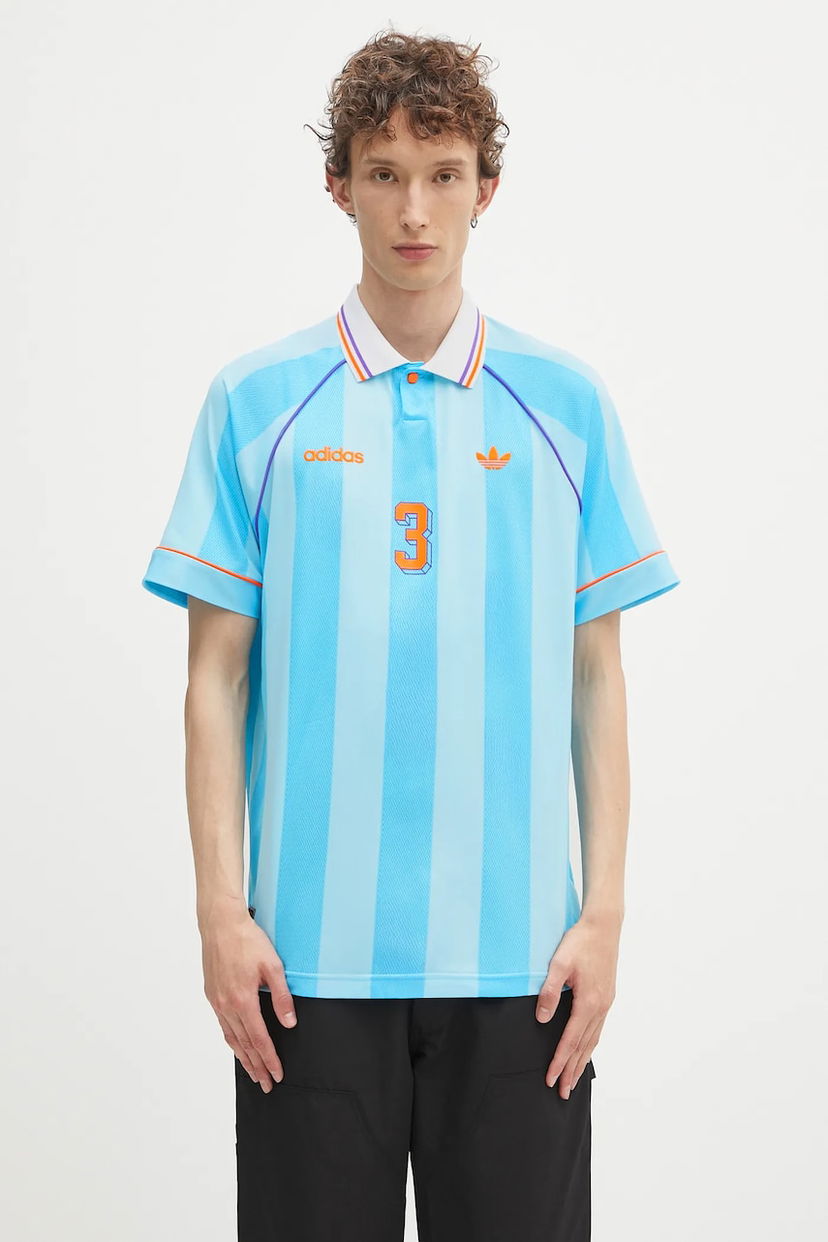 Сорочка поло adidas Originals adidas Originals Jacquard Jersey Polo Синій | KD2308
