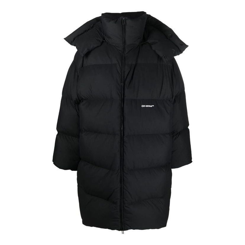Пуховик Off-White Off-White Padded Hooded Coat чорний | OMED051F22FAB0011001