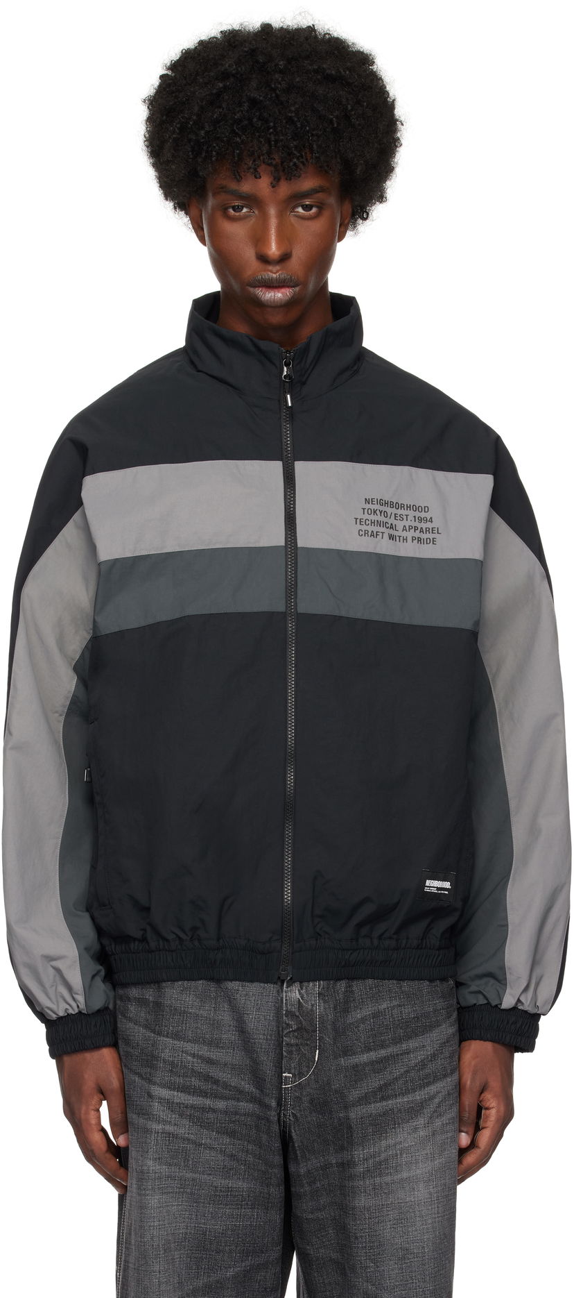Спортивний костюм Neighborhood Track Jacket чорний | 242AQNH-JKM01