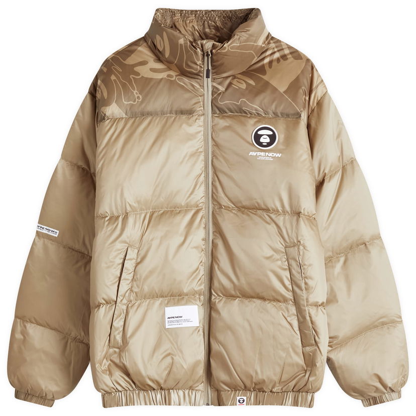 Пуховик AAPE by A Bathing Ape AAPE Now Camo Down Jacket, Size Large бежевий | AAPDNM7595XXNBGD
