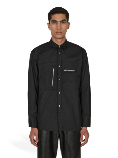 Сорочка Comme des Garçons Poplin Zip Shirt чорний | FJ-B001-W22 1