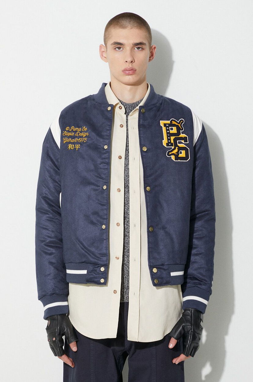 Куртка бомбер Puma STAPLE Varsity Jacket Синій | 622203