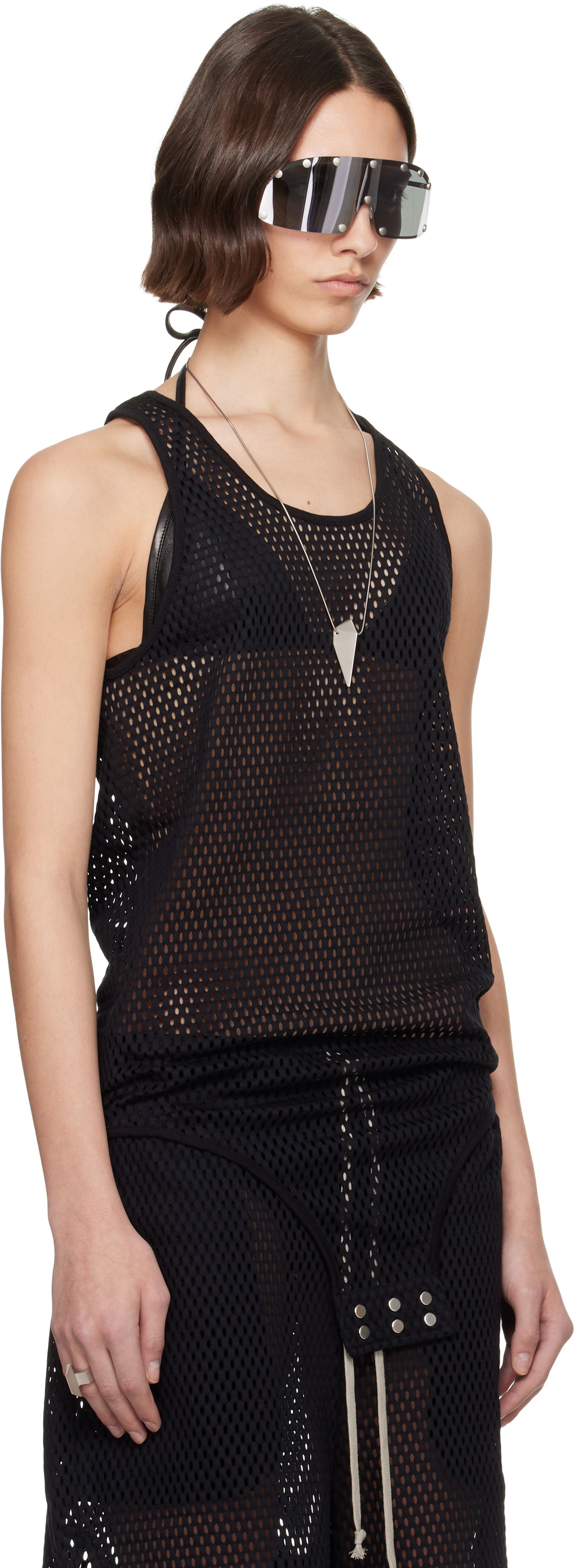 Безрукавка Rick Owens Rick Owens Champion Edition Basketball Mesh Tank Top чорний | CW01E1680 CHONET, 1