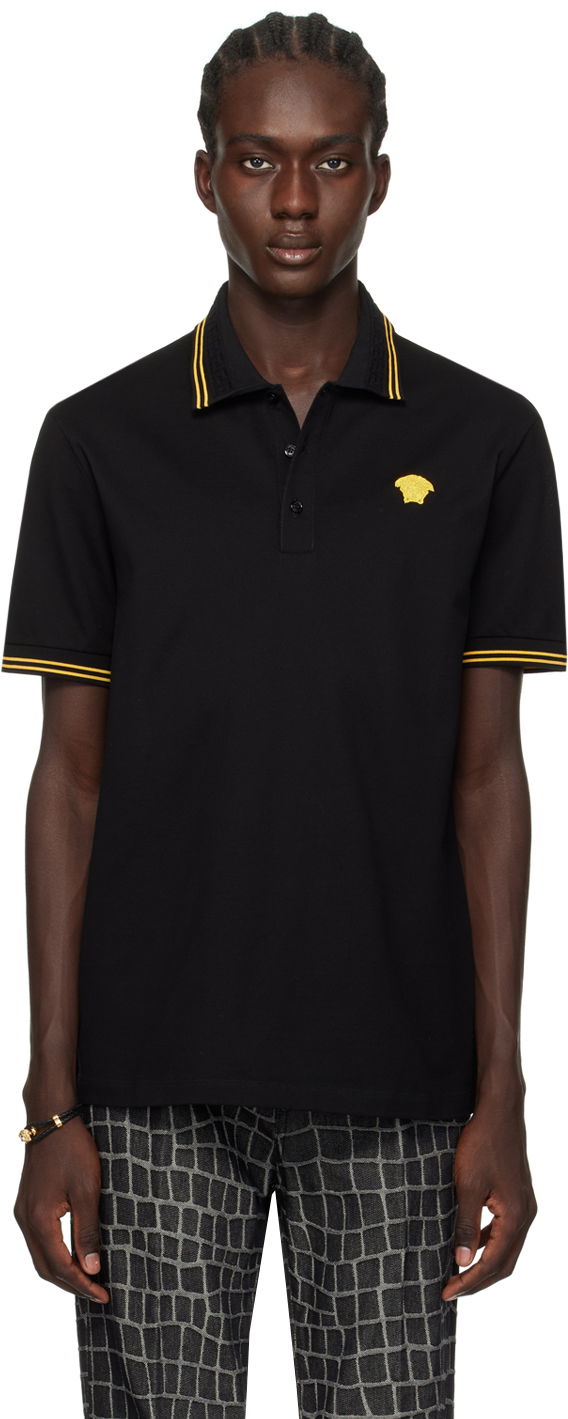 Сорочка поло Versace Medusa Polo чорний | 1013910_1A09860