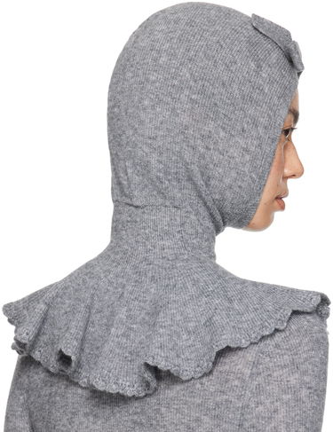 Капелюх SHUSHU/TONG SHUSHU/TONG Knit Cape Balaclava with Bow чорний | MWDDAC01 RTI068, 4