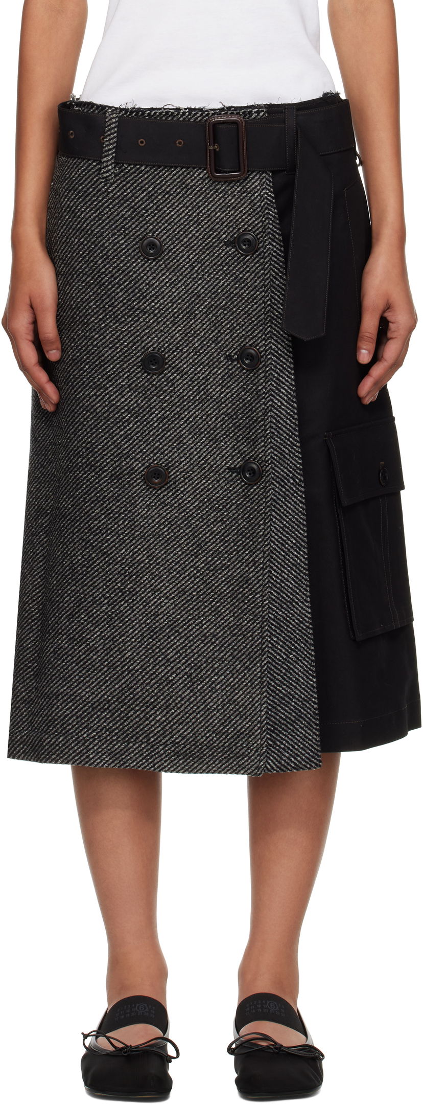 Спідниця Andersson Bell Andersson Bell Whitney Trench Pleated Midi Skirt чорний | apa848w