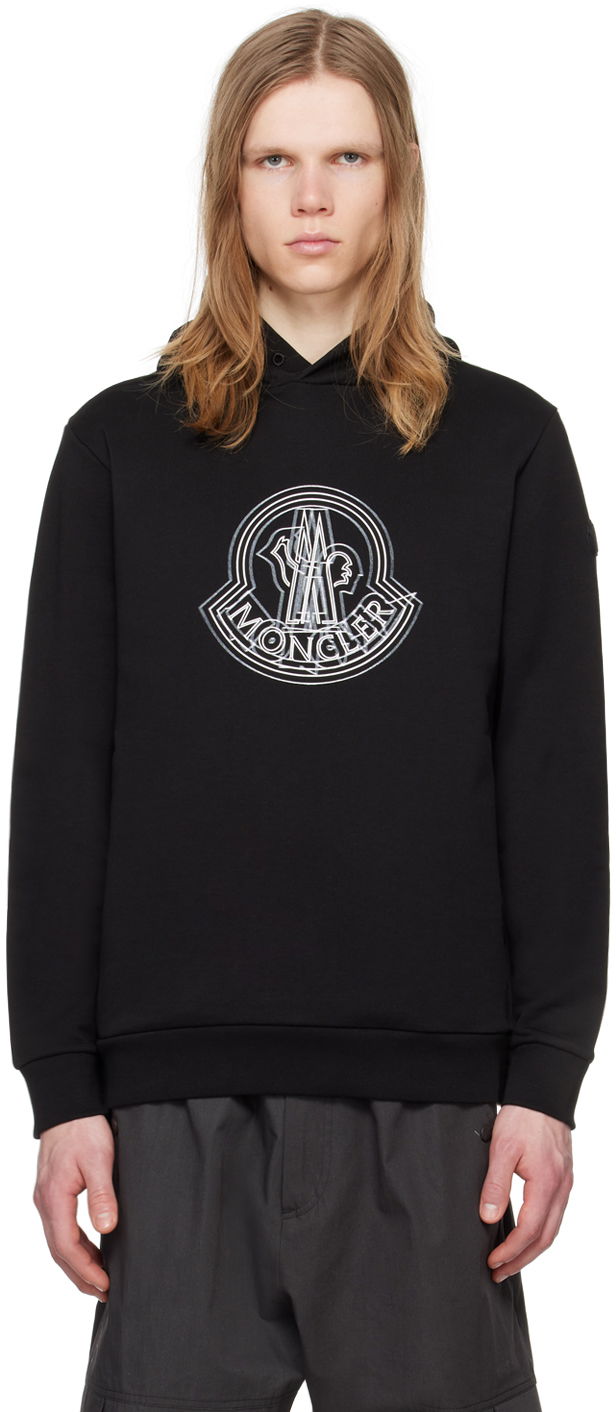 Світшоти Moncler Printed Hoodie чорний | J10918G00038809KR