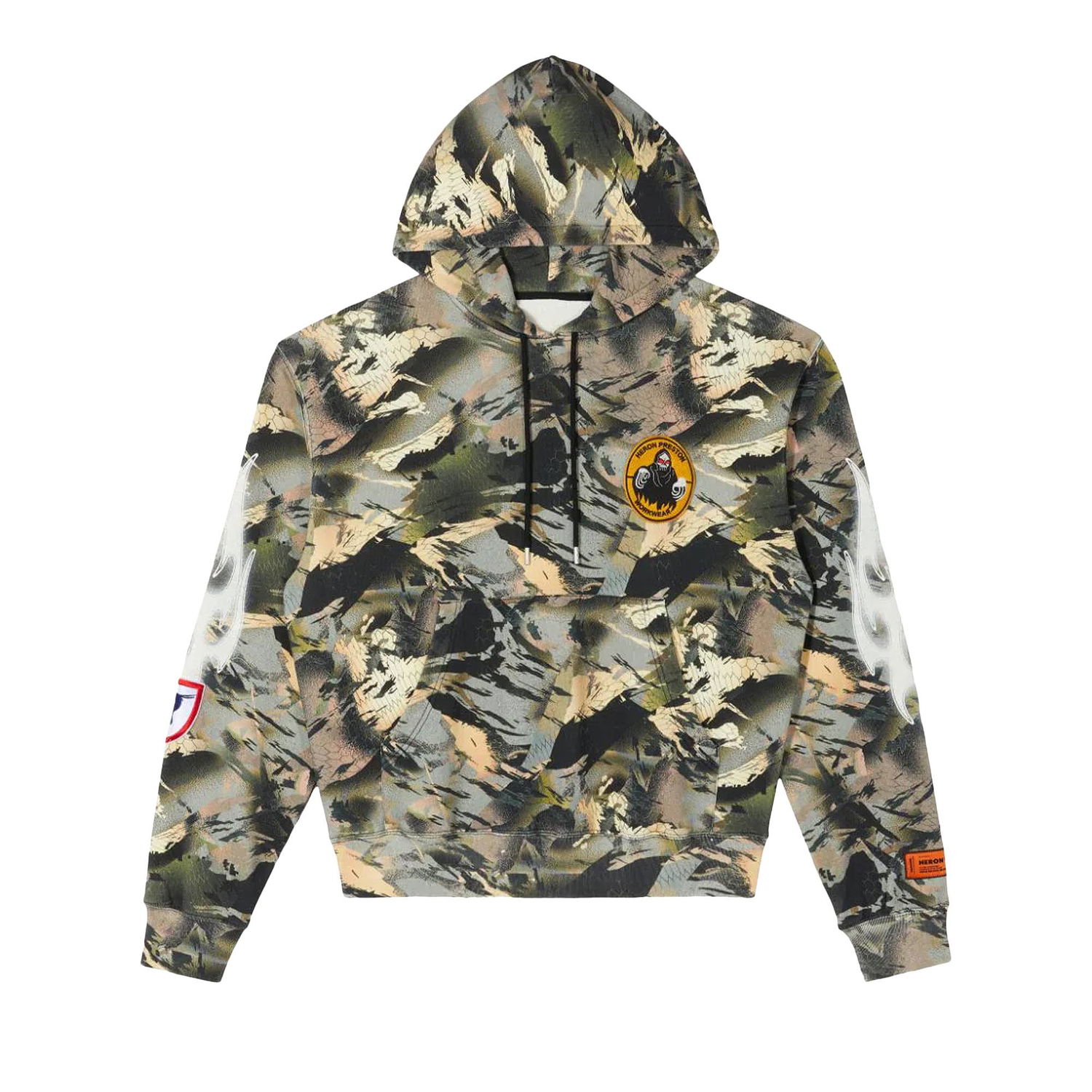 Світшоти HERON PRESTON Camo Flaming Hoodie Зелений | HMBB017S22JER0025901, 1