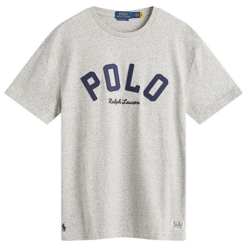 Футболка Polo by Ralph Lauren Polo Ralph Lauren Men's College Logo T-Shirt in Dark Vintage Heather, Size Large | END. Clothing Сірий | 710952043003