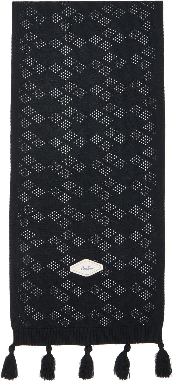 Шарф ADER ERROR Knitted Scarf with Tassels чорний | BMADSSAC0402BK