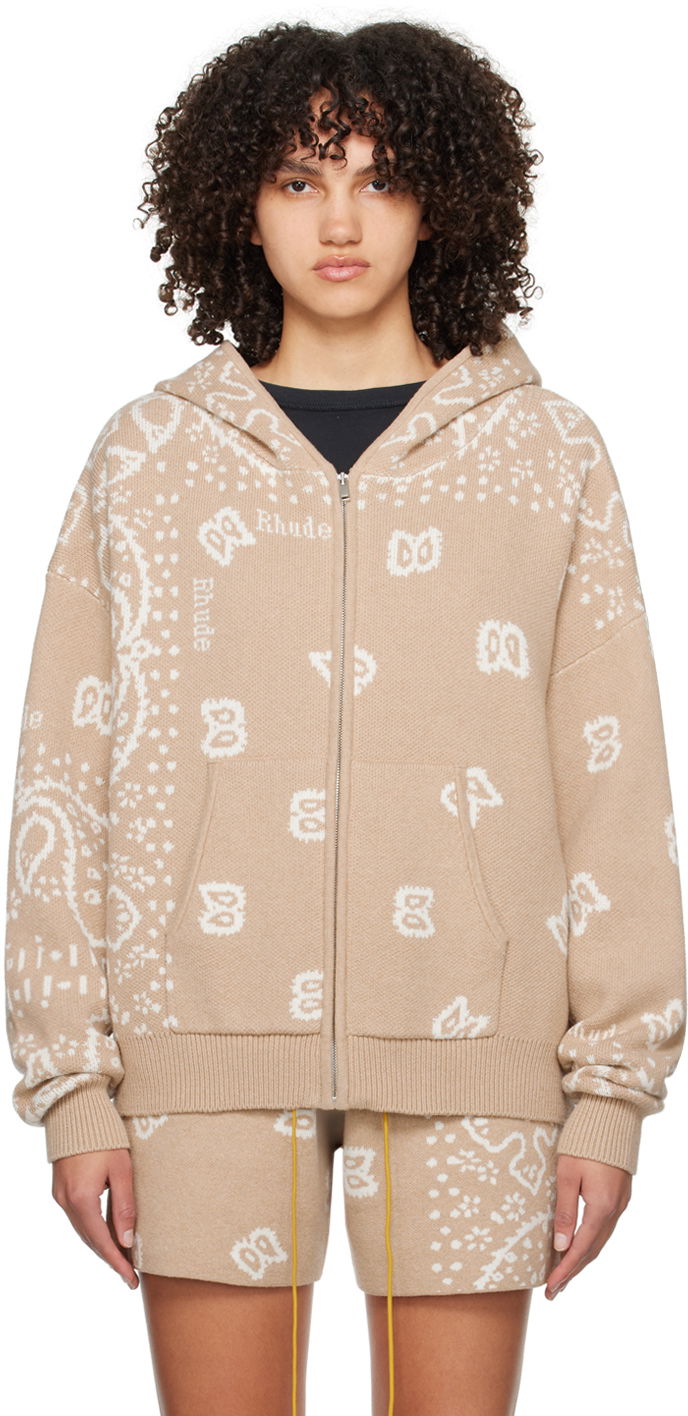 Світшоти Rhude Jacquard Hoodie бежевий | RHPS24SW02973517