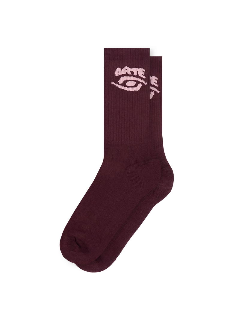 Шкарпетки Arte Antwerp Arte Antwerp Eye Crew Socks Бордовий | AW25-237M-BOR