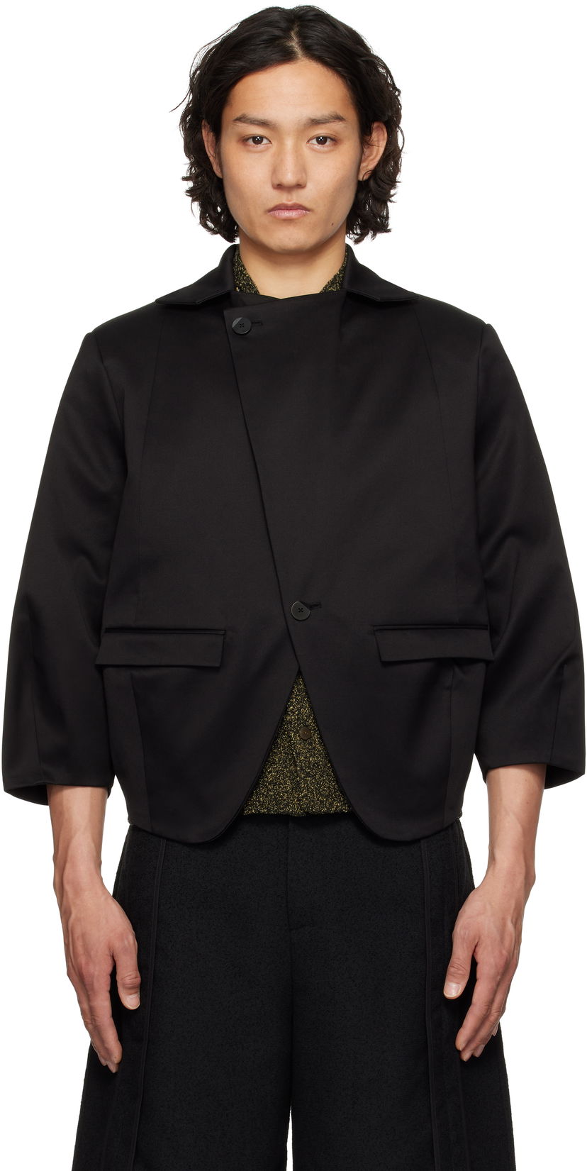 Куртка ADER ERROR ADER error Product. 6 Cropped Blazer чорний | BO01SSBZ0207BK