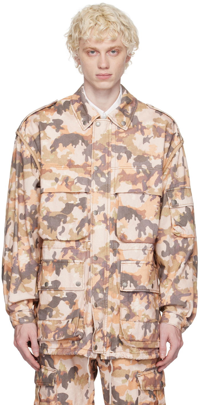 Куртка ISABEL MARANT Camouflage Print Cotton Jacket бежевий | 23EVE0104HA-A2G04H