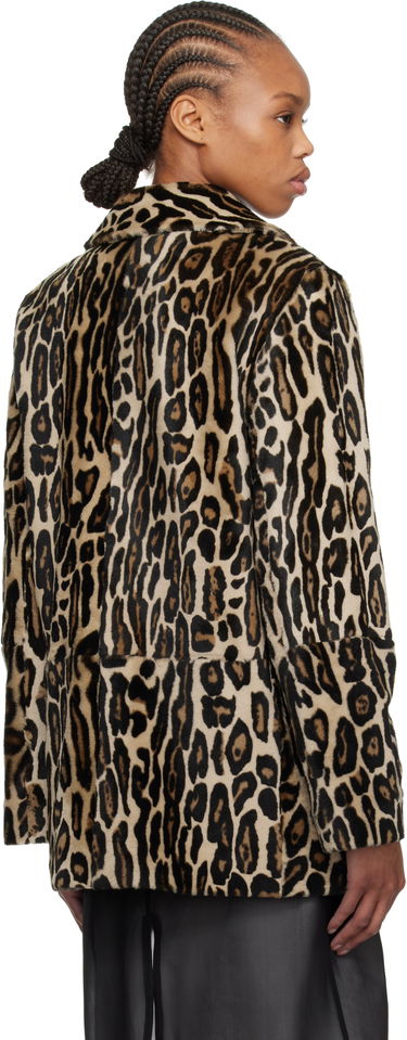 Пальто RE/DONE Re/Done Leopard Print Shearling Peacoat бежевий | 817-06WLEOPCT, 2