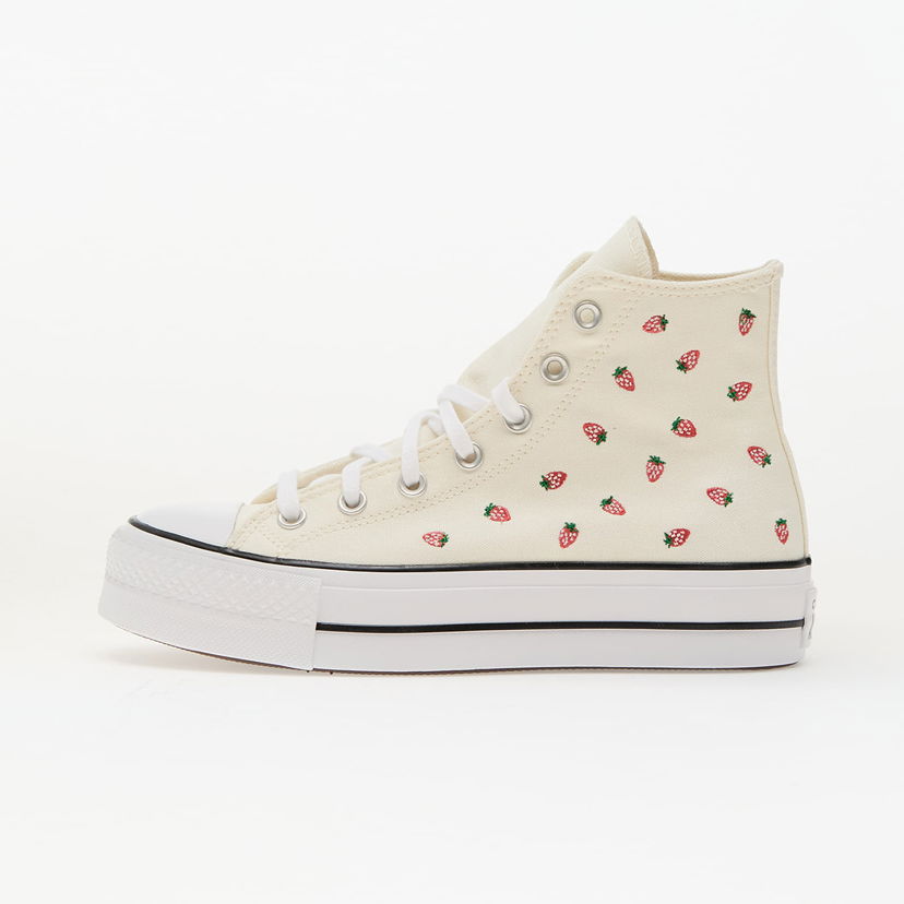 Кросівки та взуття Converse Chuck Taylor All Star Lift Platform Embroidered Strawberries бежевий | A14934C