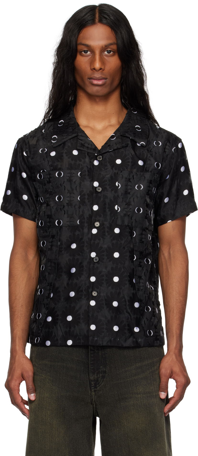 Сорочка Andersson Bell Andersson Bell Half Sheer Flower Shirt чорний | atb1276m