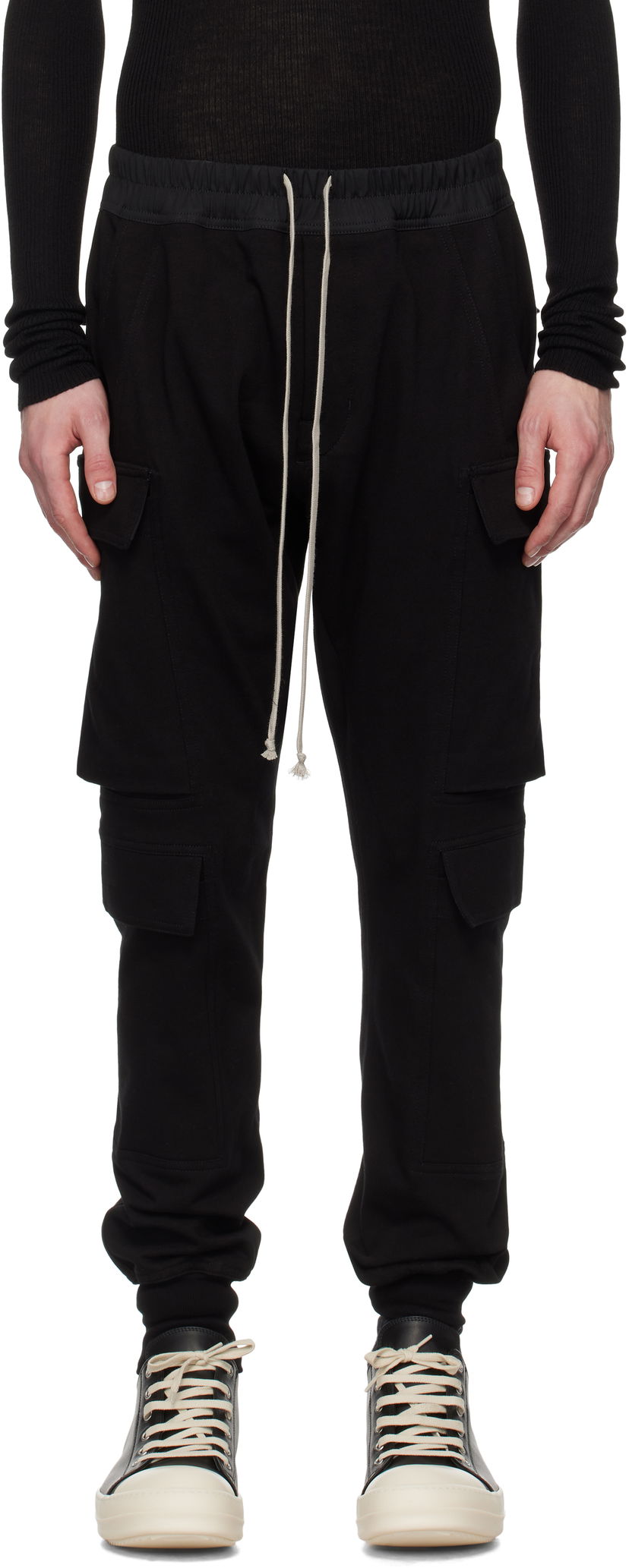 Штани карго Rick Owens Rick Owens Hollywood Mastodon Megacargo Pants чорний | RU01E5337 BA