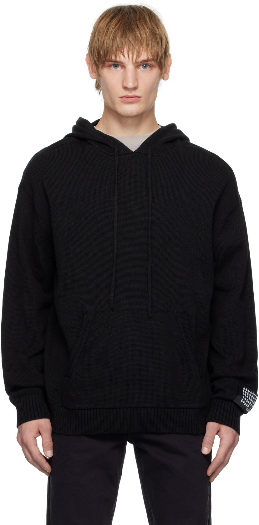 Світшоти Ksubi Knit Hoodie with Kangaroo Pocket чорний | MPS25KW005