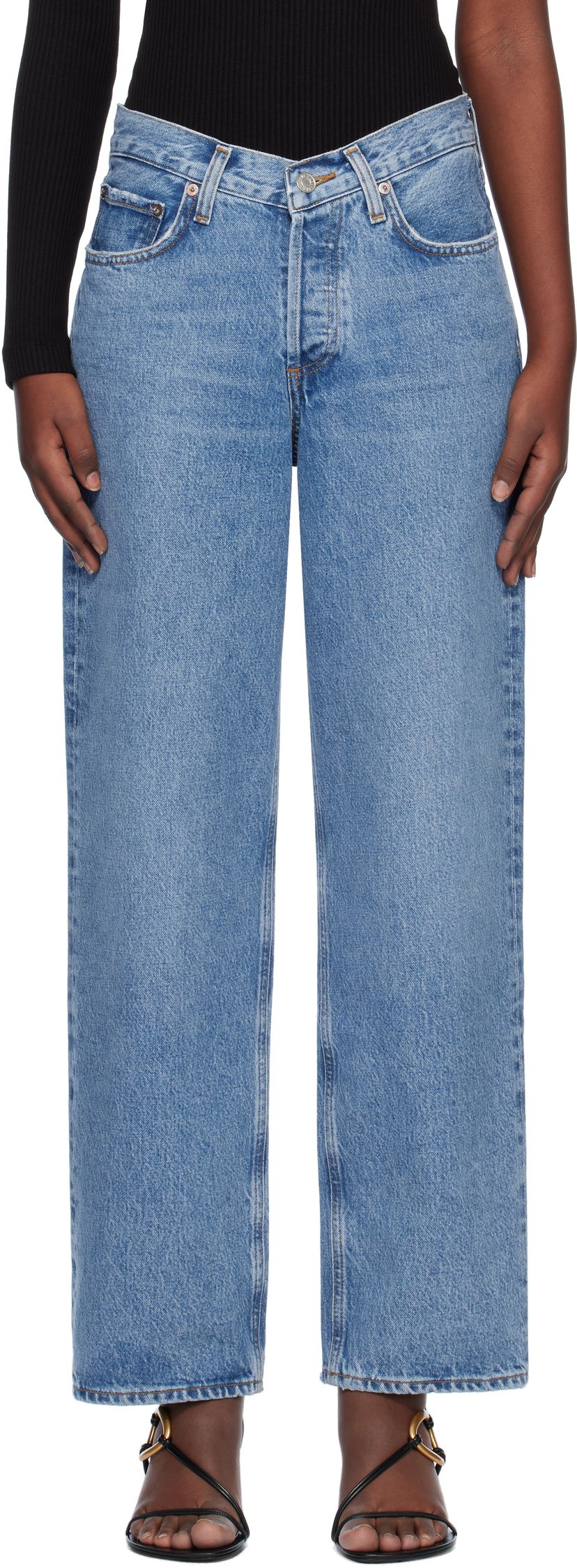 Джинси AGOLDE Baggy V-Waist Jeans Синій | A208-1535