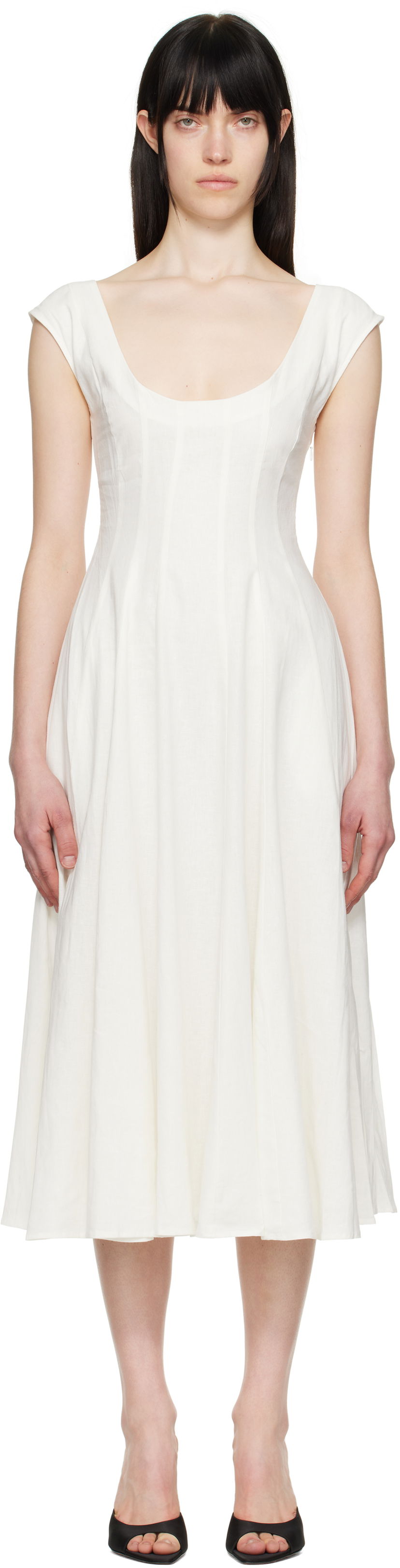 плаття GUIZIO Guizio Leila Midi Dress білий | P24404W085