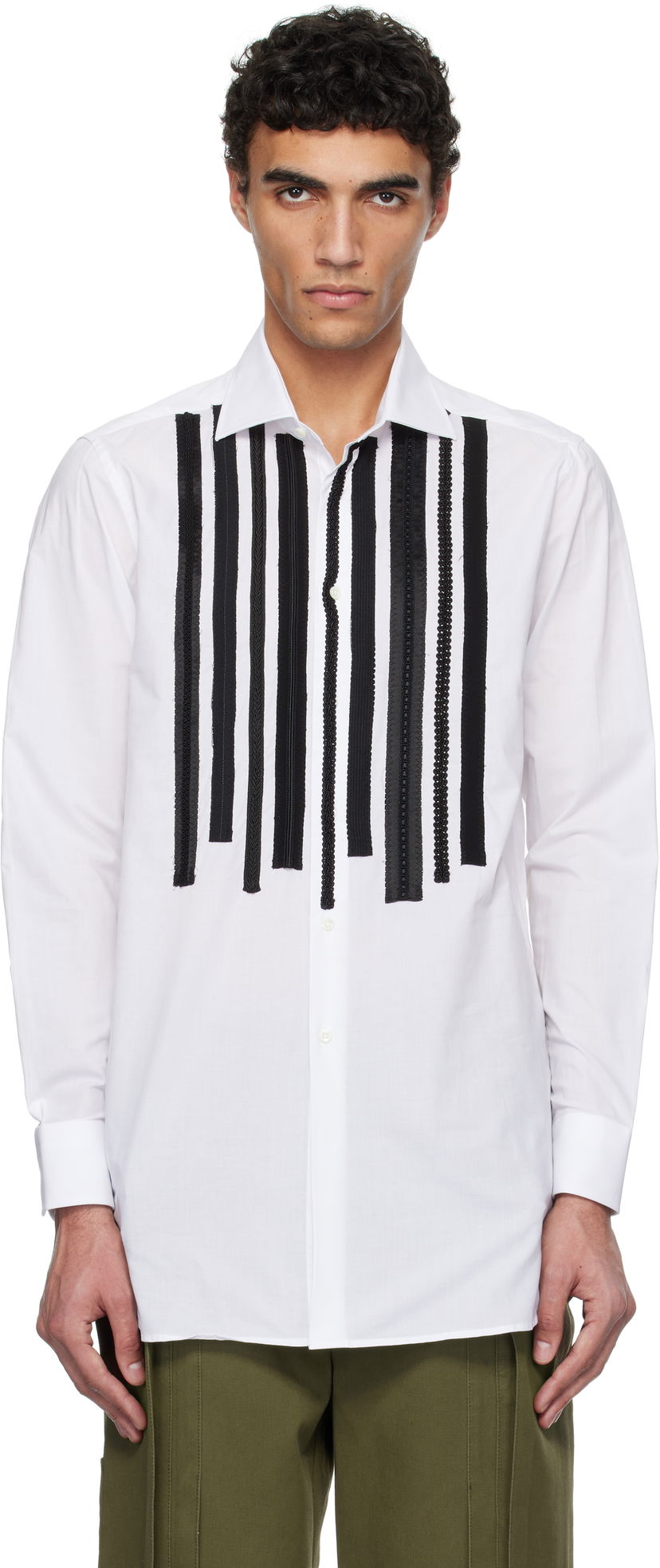 Сорочка Junya Watanabe Junya Watanabe Rover Edition Customized Shirt білий | WO-B001-051
