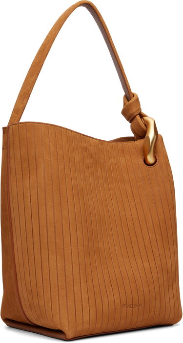 сумка-тоут JW Anderson 'The JWA Corner Bucket' Tote with Vertical Texture and Sculptural Hardware Коричневий | HB0737-LA0375, 1