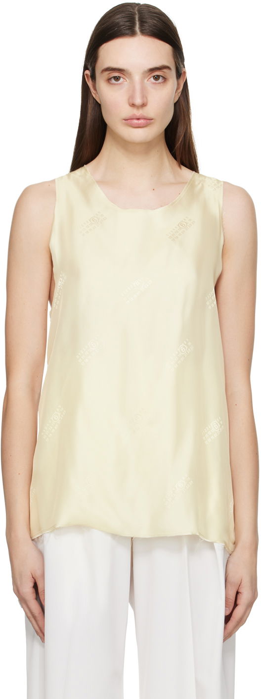 Безрукавка Maison Margiela MM6 Raw Edge Tank Top бежевий | SH0NL0002 STJ394