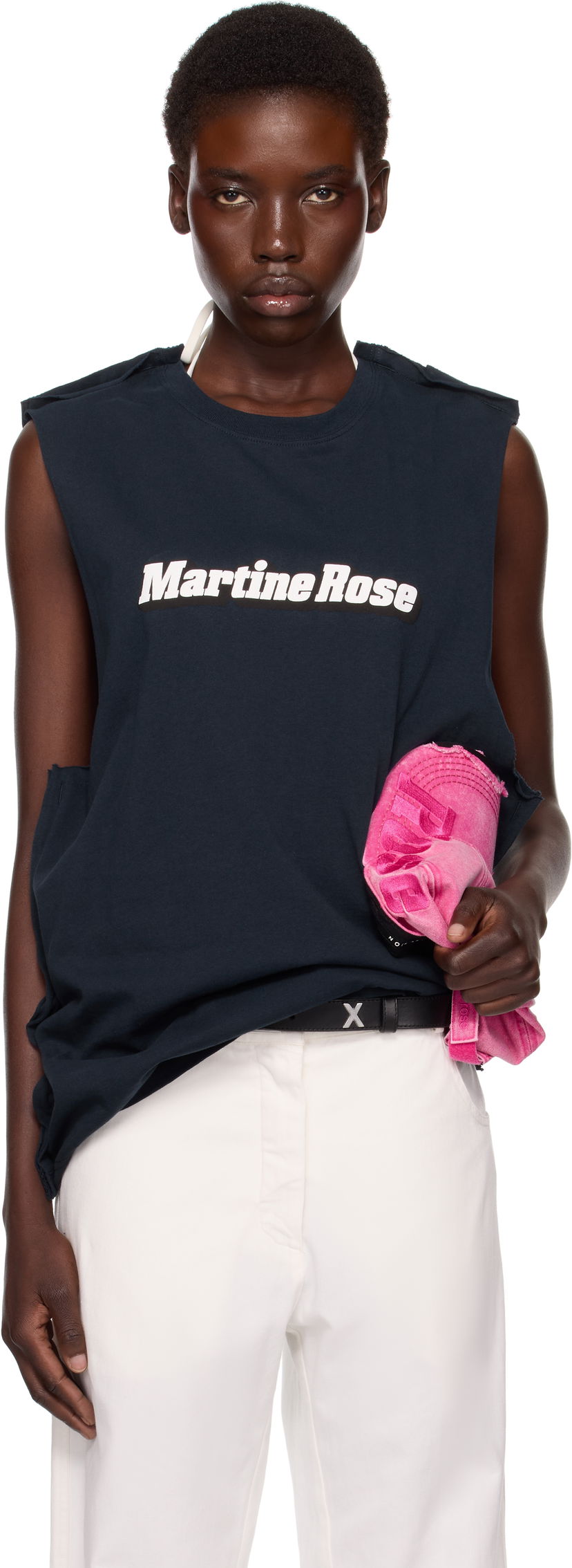 Безрукавка Martine Rose Martine Rose Double Vest Tank Top темно-синій | 671JE03504
