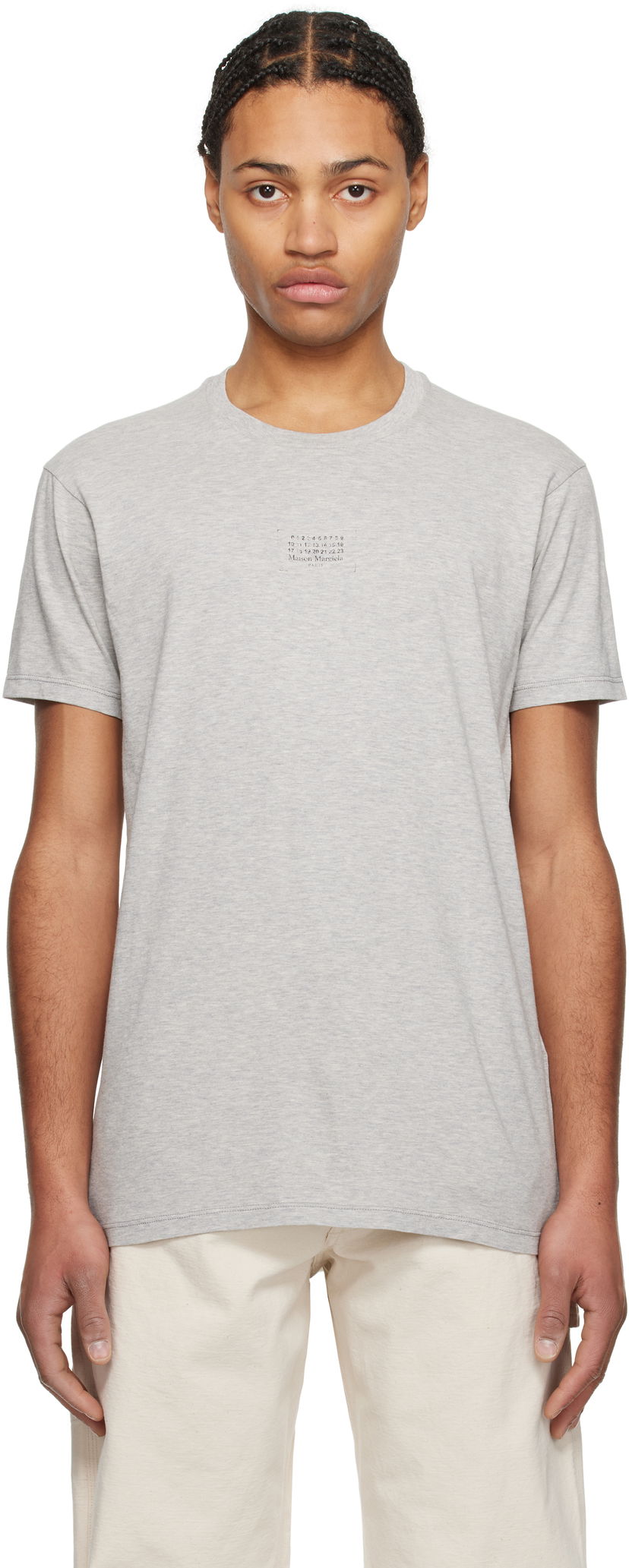 Футболка Maison Margiela Maison Margiela Stamp Logo T-Shirt Сірий | S50GC0706 M20086