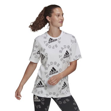 Футболка adidas Performance Allover Print Sports T-shirt білий | HC9186, 1