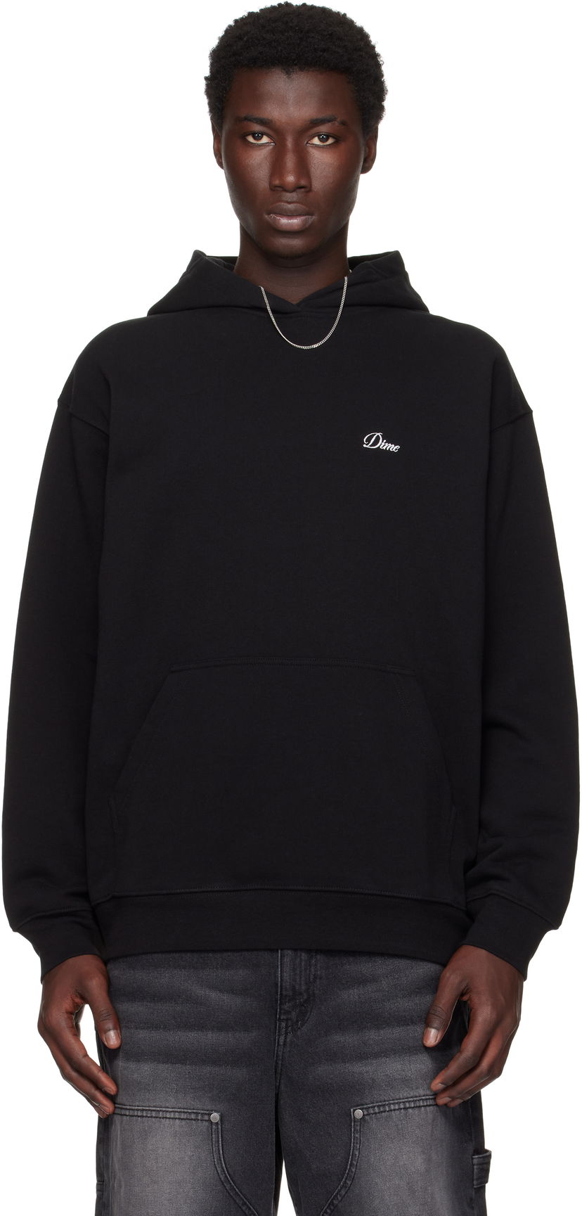 Світшоти Dime Cursive Small Logo Hoodie чорний | DIMESU2537BLK