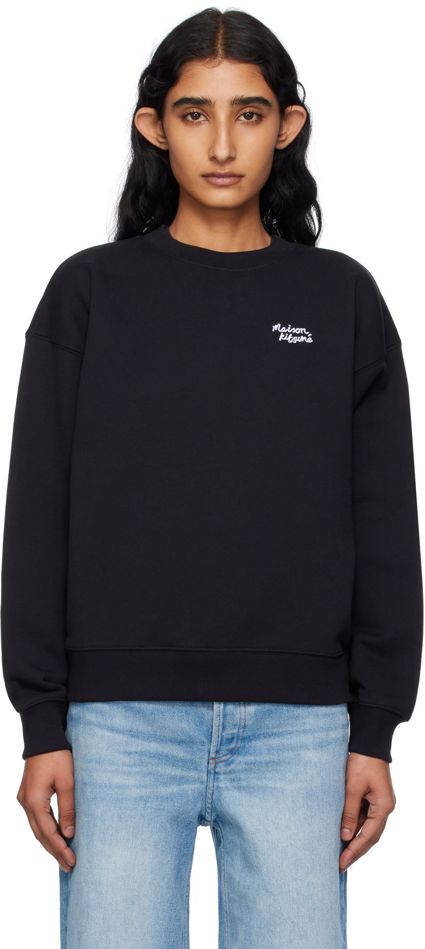 Світшоти MAISON KITSUNÉ Handwriting Comfort Sweatshirt by Maison Kitsuné чорний | PW00314KM0341