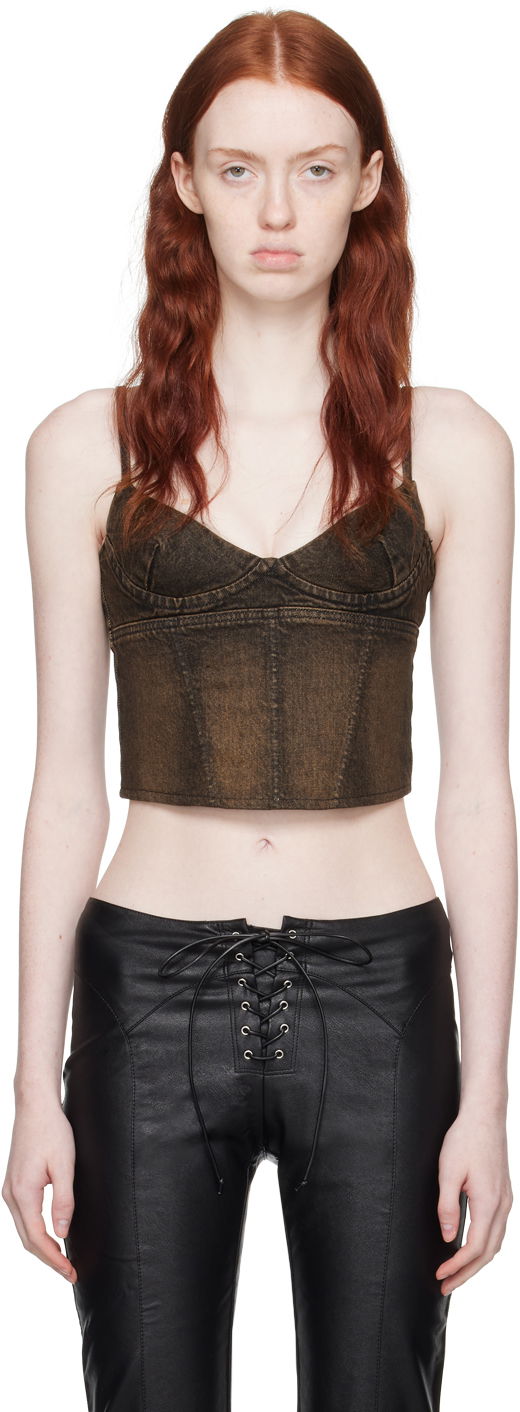 Безрукавка Miaou Miaou Kiko Denim Tank Top Коричневий | 7075RWDOCH