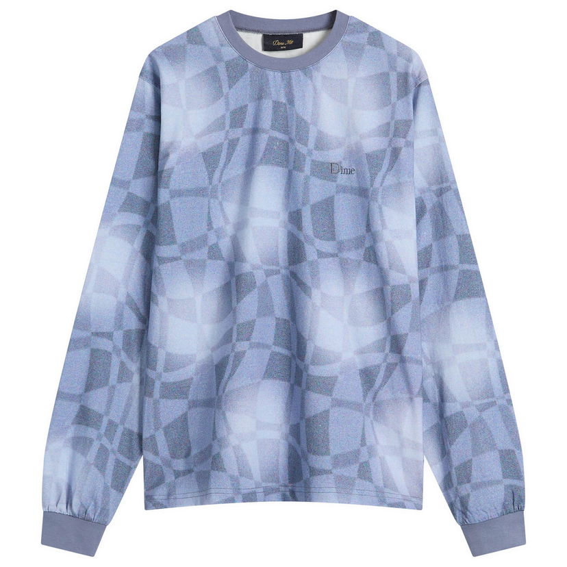 Cветр Dime Dime Abstract Long Sleeve T-Shirt, Size Large Синій | DIME2SP255BLU