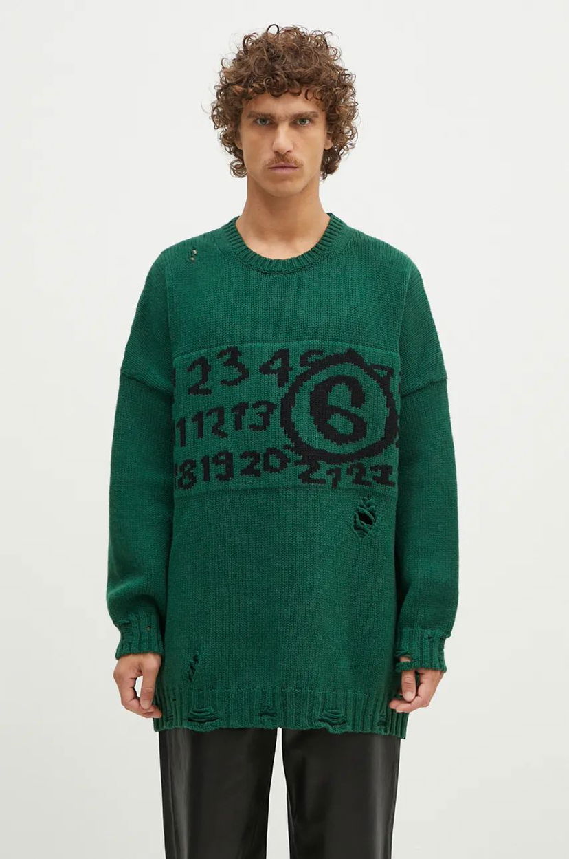 Cветр Maison Margiela Sweater Зелений | SH2HL0015.M13074