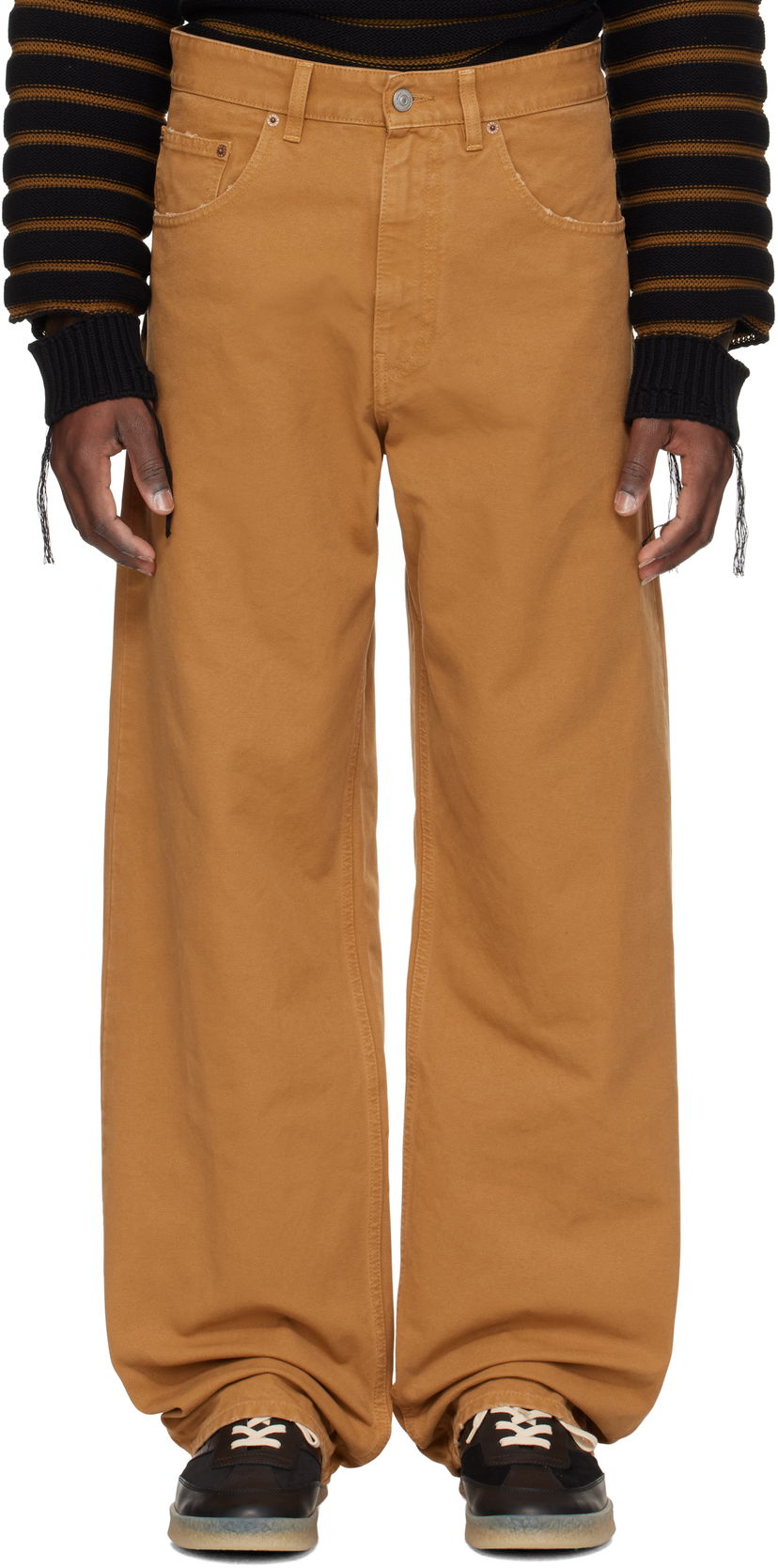 Джинси Maison Margiela MM6 Maison Margiela Canvas Trousers Коричневий | SH0LA0021 M35249