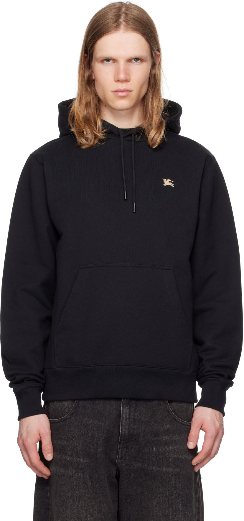 Світшоти Burberry Burberry Knight Stamp Cotton Hoodie чорний | 8112807
