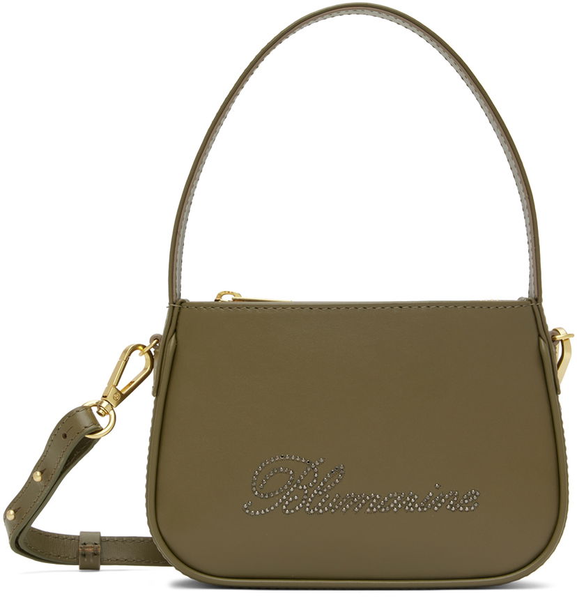 Сумка Blumarine Rhinestone Logo Shoulder Bag Зелений | P4HHW004A